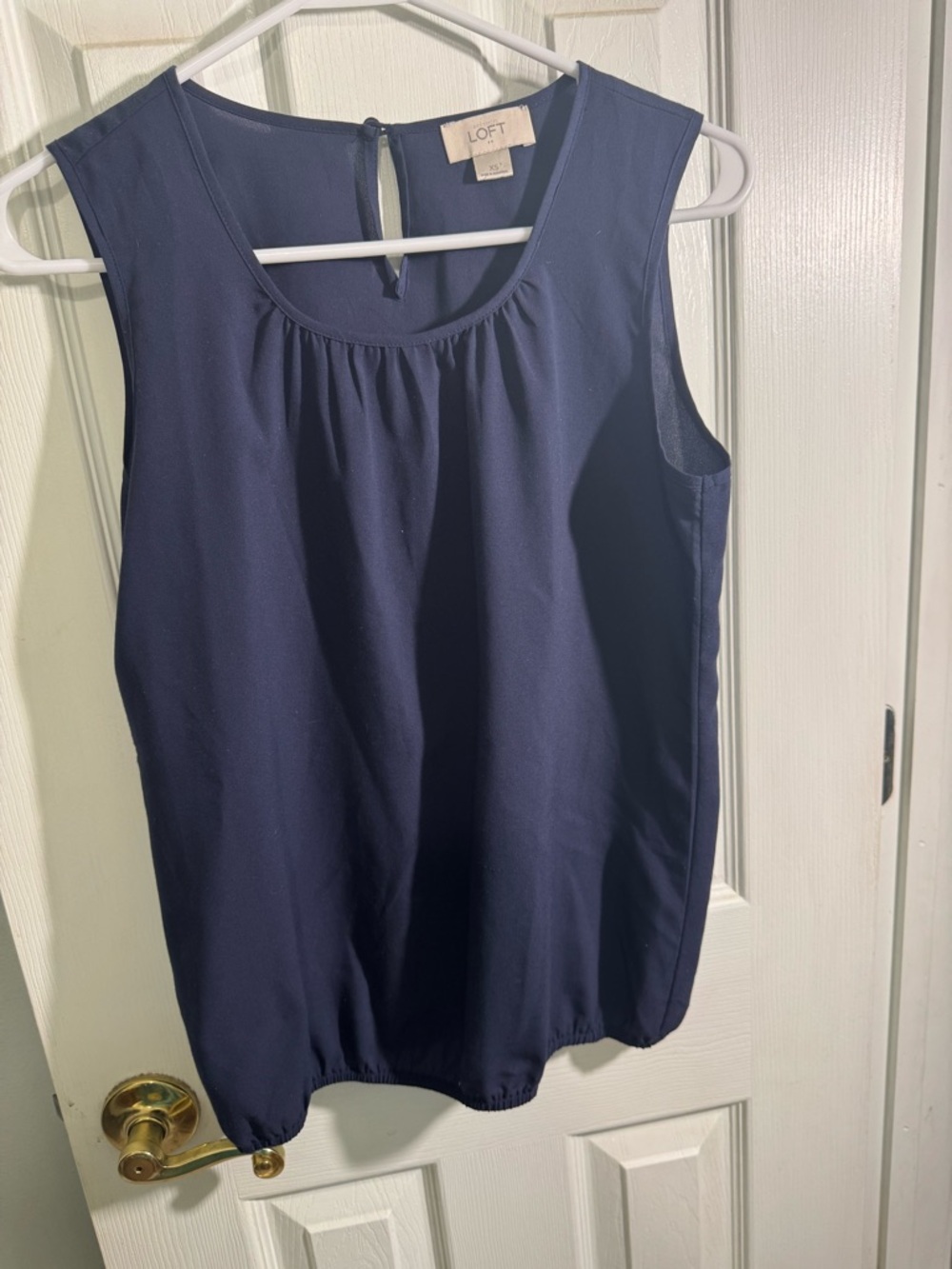 LOFT Navy Sleeveless Scoop Neck Camisole
